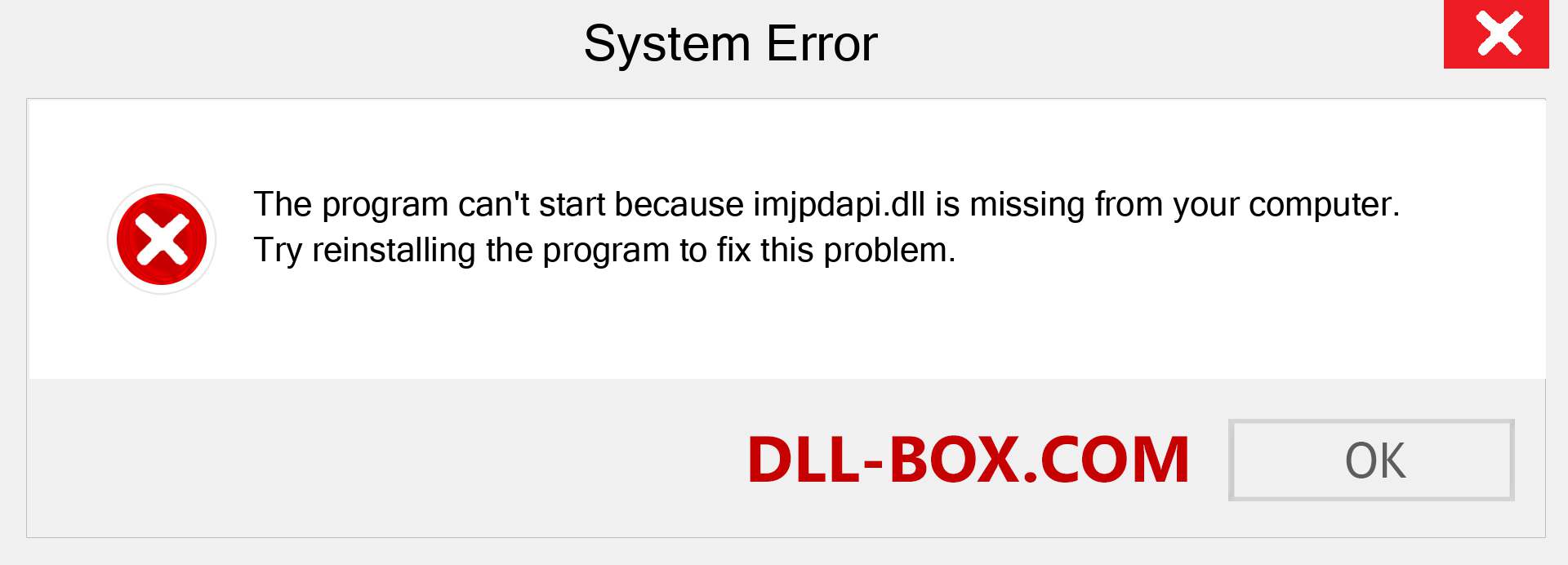 imjpdapi.dll file is missing?. Download for Windows 7, 8, 10 - Fix  imjpdapi dll Missing Error on Windows, photos, images