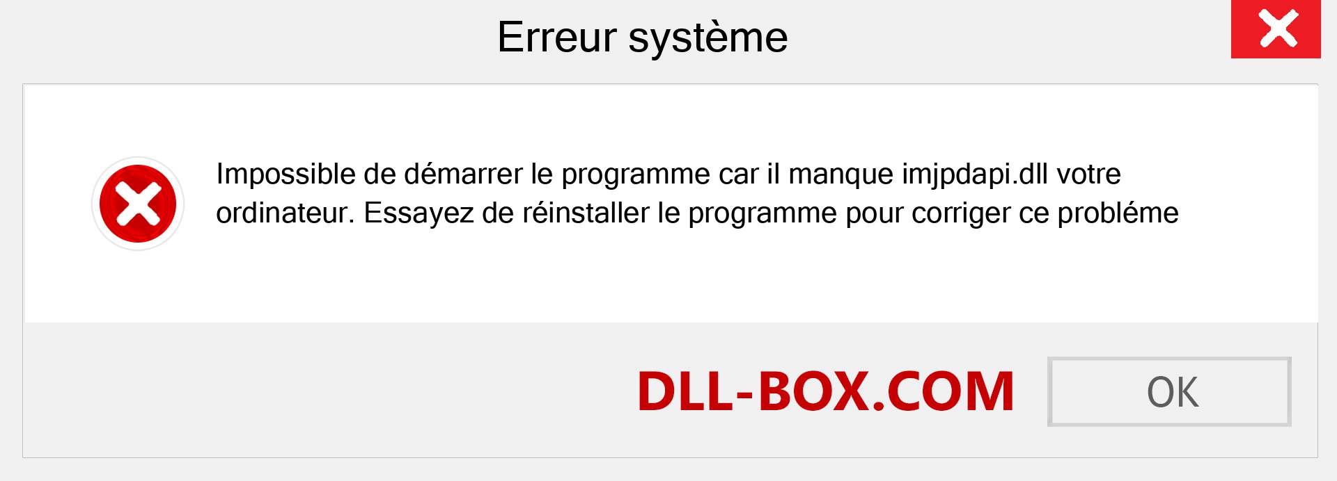 Le fichier imjpdapi.dll est manquant ?. Télécharger pour Windows 7, 8, 10 - Correction de l'erreur manquante imjpdapi dll sur Windows, photos, images